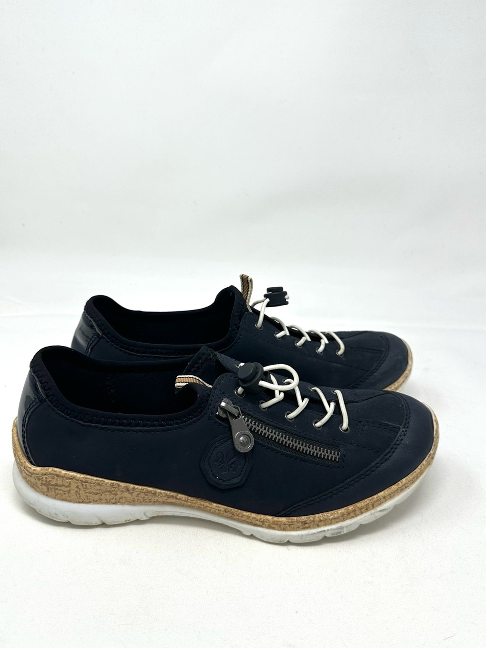 Rieker Nikita Navy Blue Slip On Sneakers Women Sz 40 - Picture 6 of 10